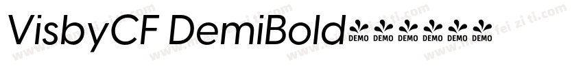 VisbyCF DemiBold字体转换